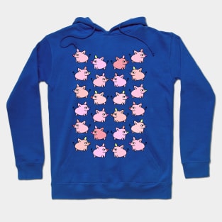 Cute and Colorful Pig Pattern Hoodie